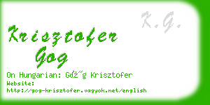 krisztofer gog business card